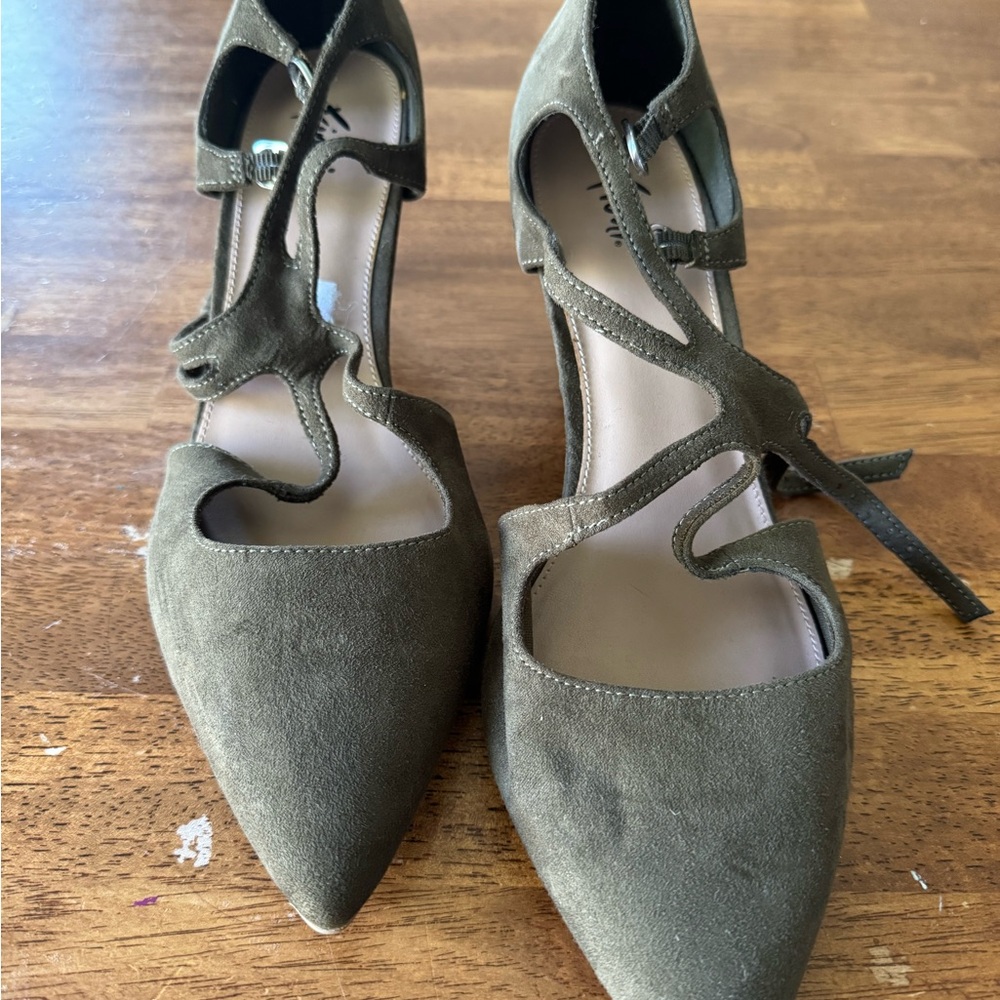 Fioni Olive Green Women's Heels